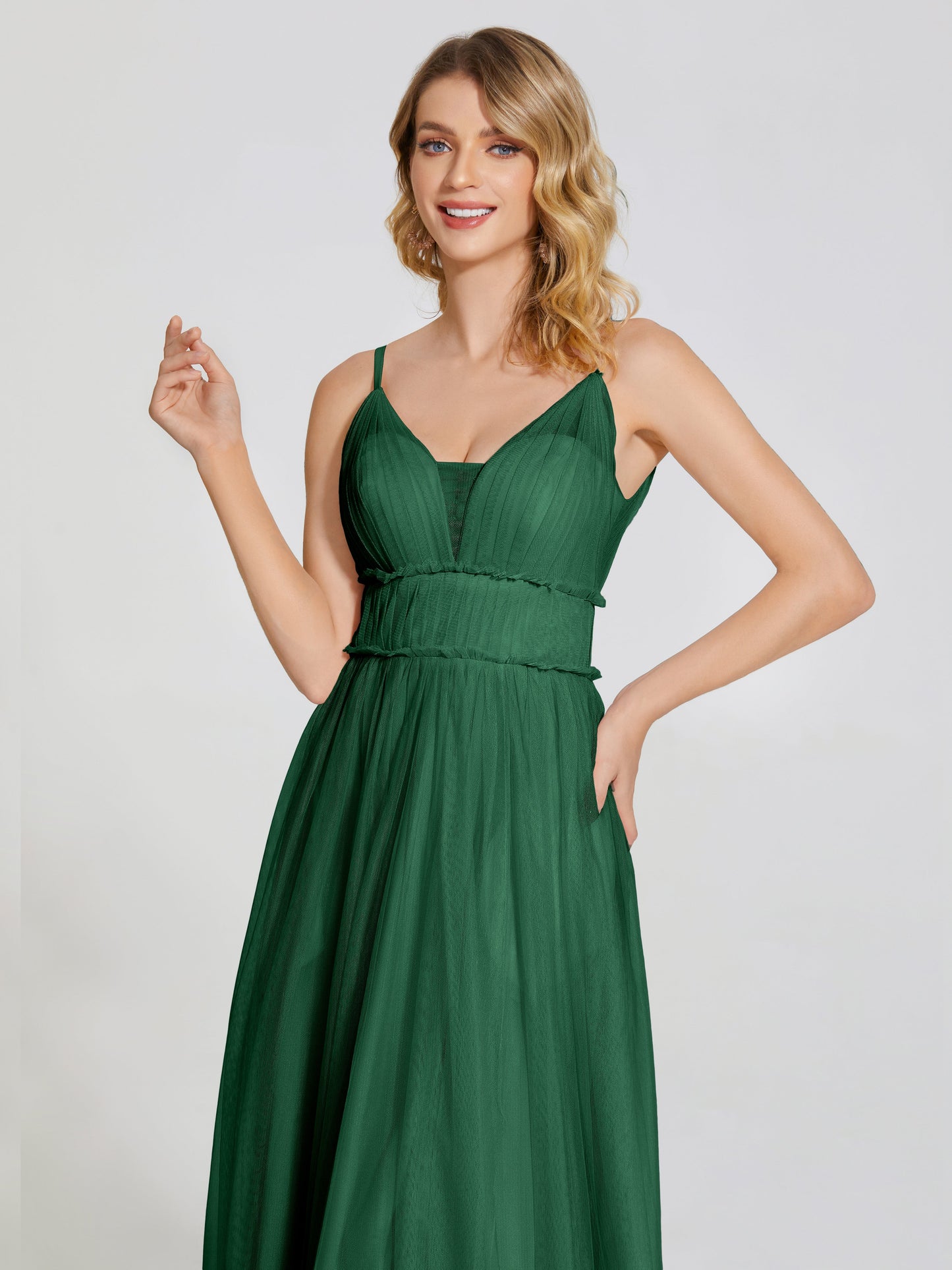 Alayna Spaghetti Straps Tulle Bridesmaid Dress