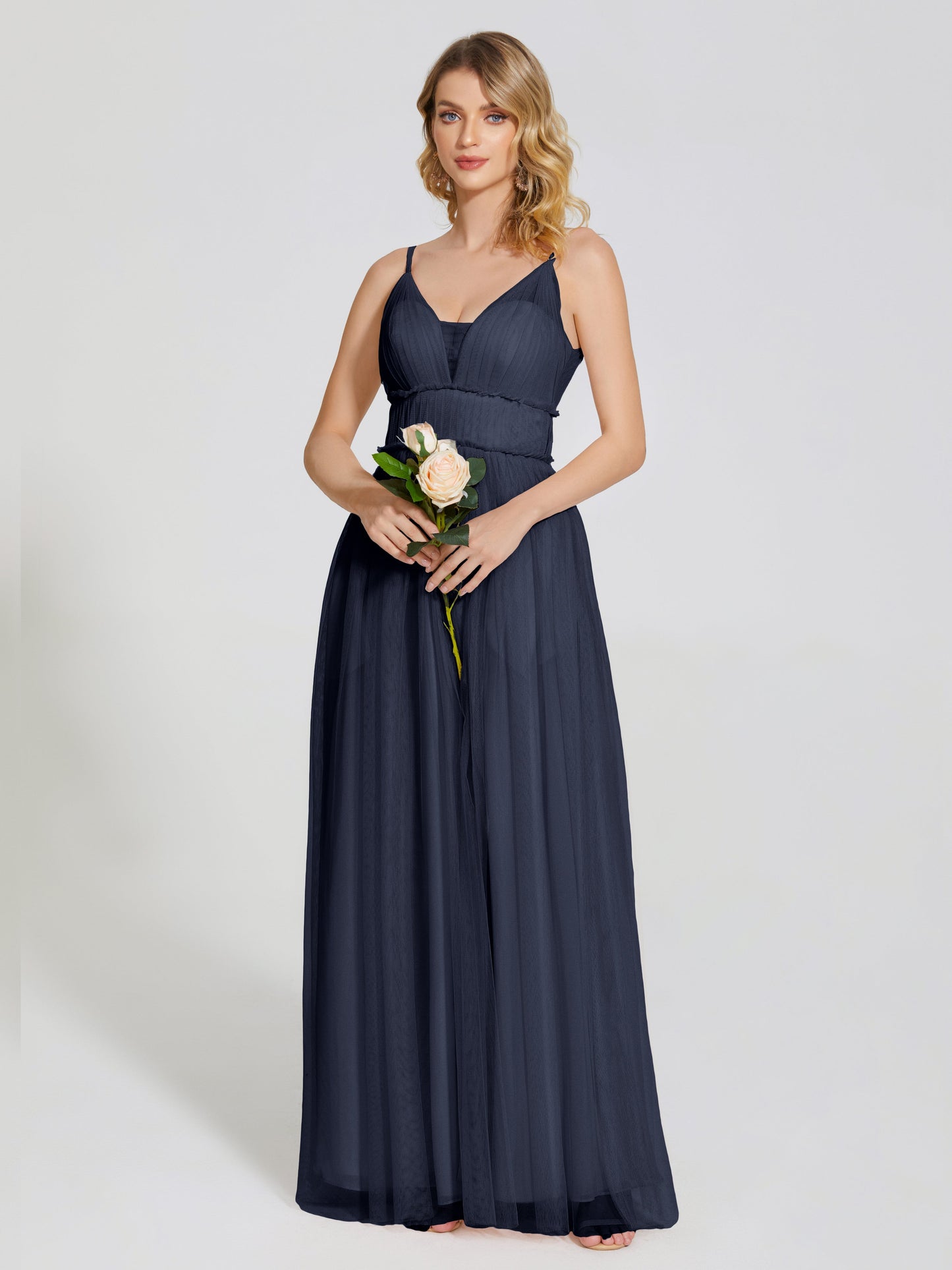 Alayna Spaghetti Straps Tulle Bridesmaid Dress