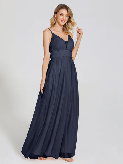 Alayna Spaghetti Straps Tulle Bridesmaid Dress