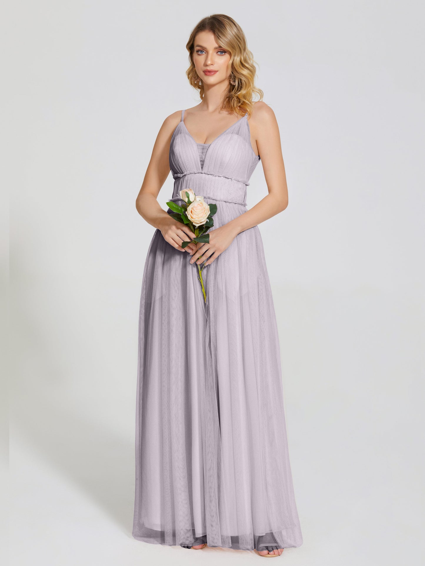 Alayna Spaghetti Straps Tulle Bridesmaid Dress