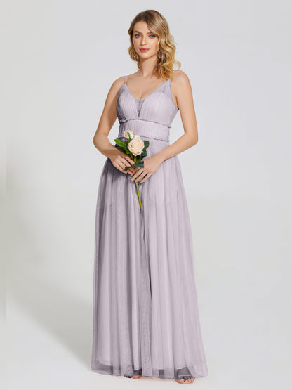 Alayna Spaghetti Straps Tulle Bridesmaid Dress