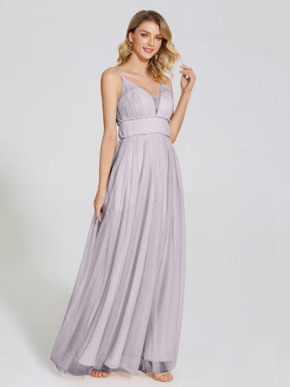 Alayna Spaghetti Straps Tulle Bridesmaid Dress