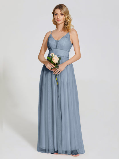 Alayna Spaghetti Straps Tulle Bridesmaid Dress