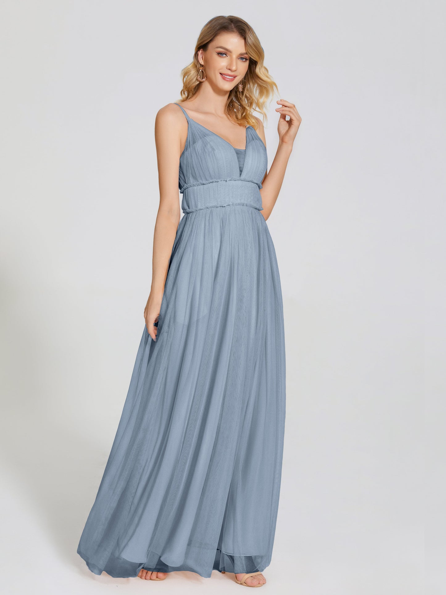 Alayna Spaghetti Straps Tulle Bridesmaid Dress
