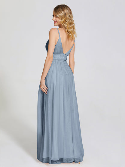 Alayna Spaghetti Straps Tulle Bridesmaid Dress