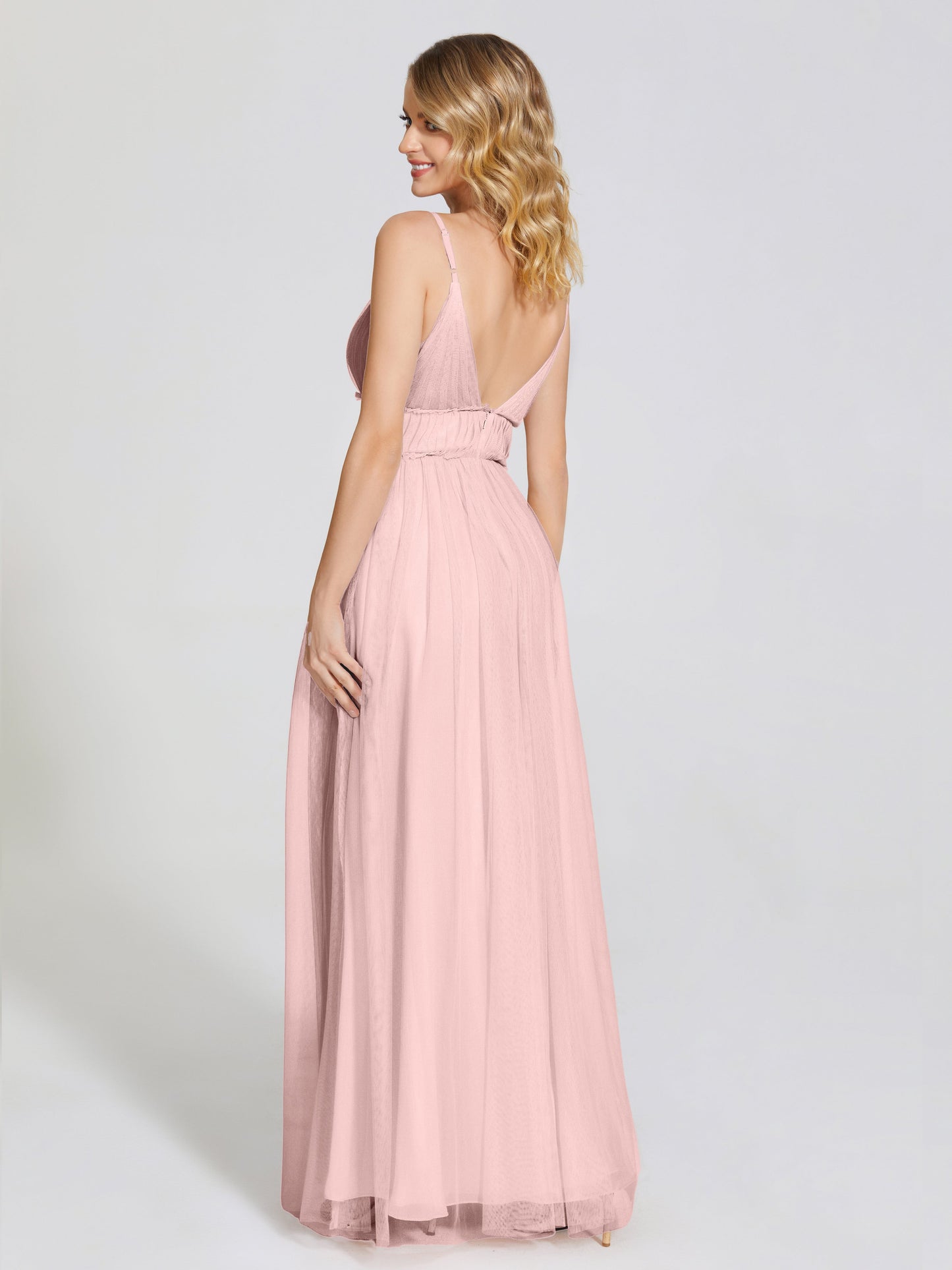 Alayna Spaghetti Straps Tulle Bridesmaid Dress