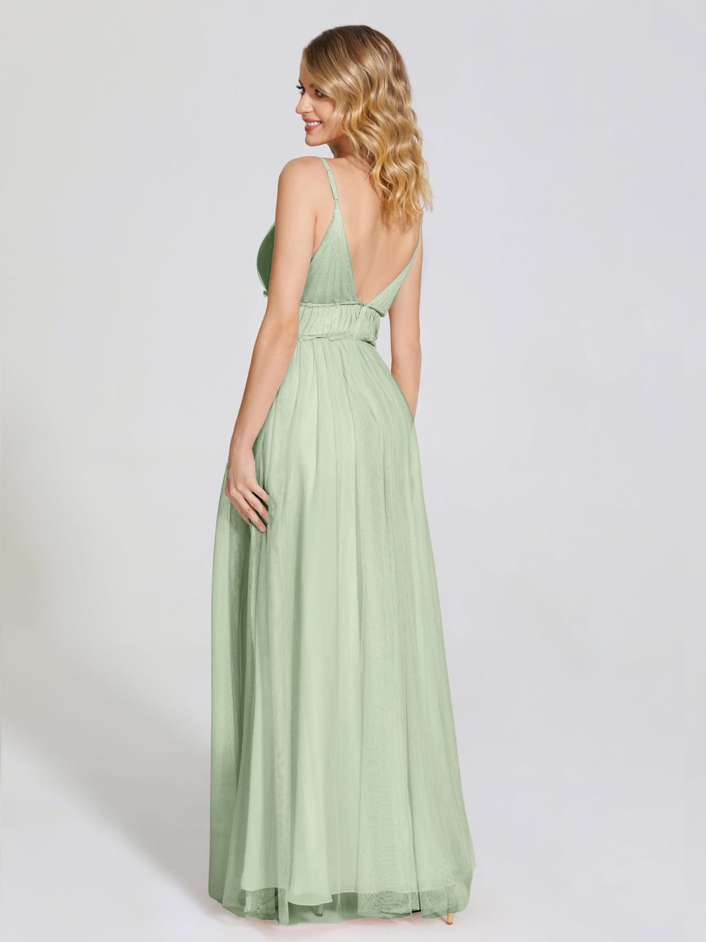 Alayna Spaghetti Straps Tulle Bridesmaid Dress