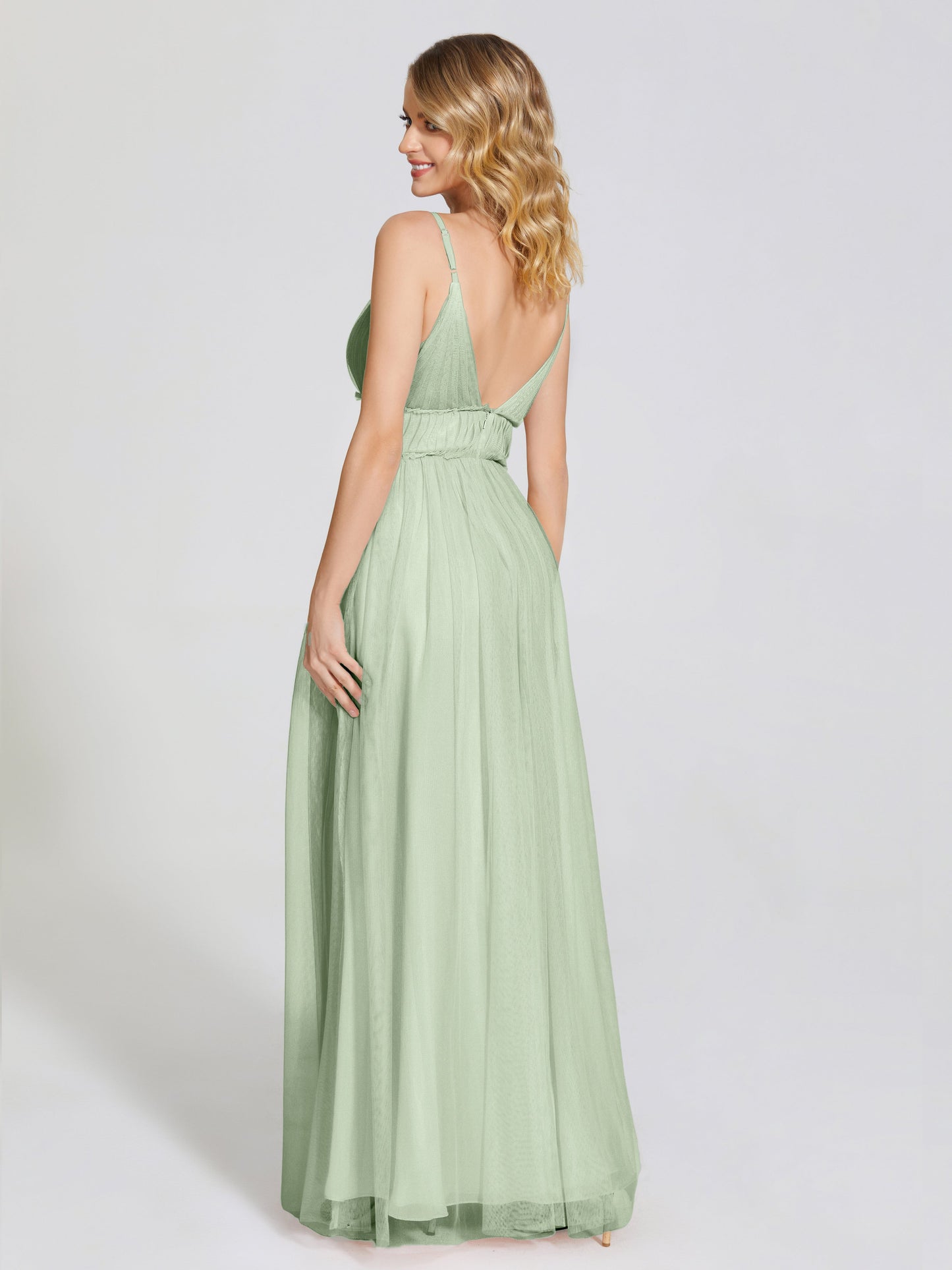 Alayna Spaghetti Straps Tulle Bridesmaid Dress