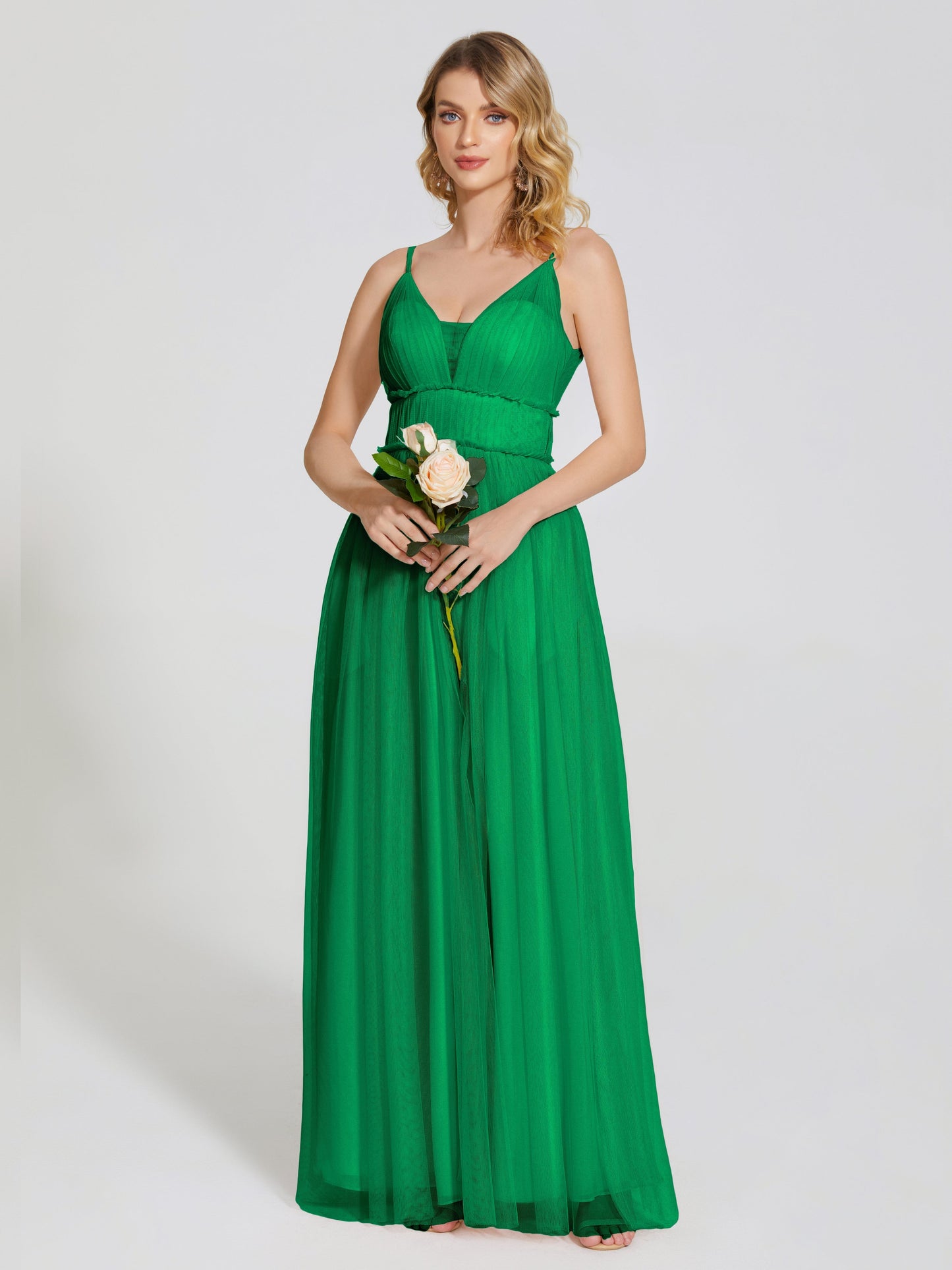 Alayna Spaghetti Straps Tulle Bridesmaid Dress