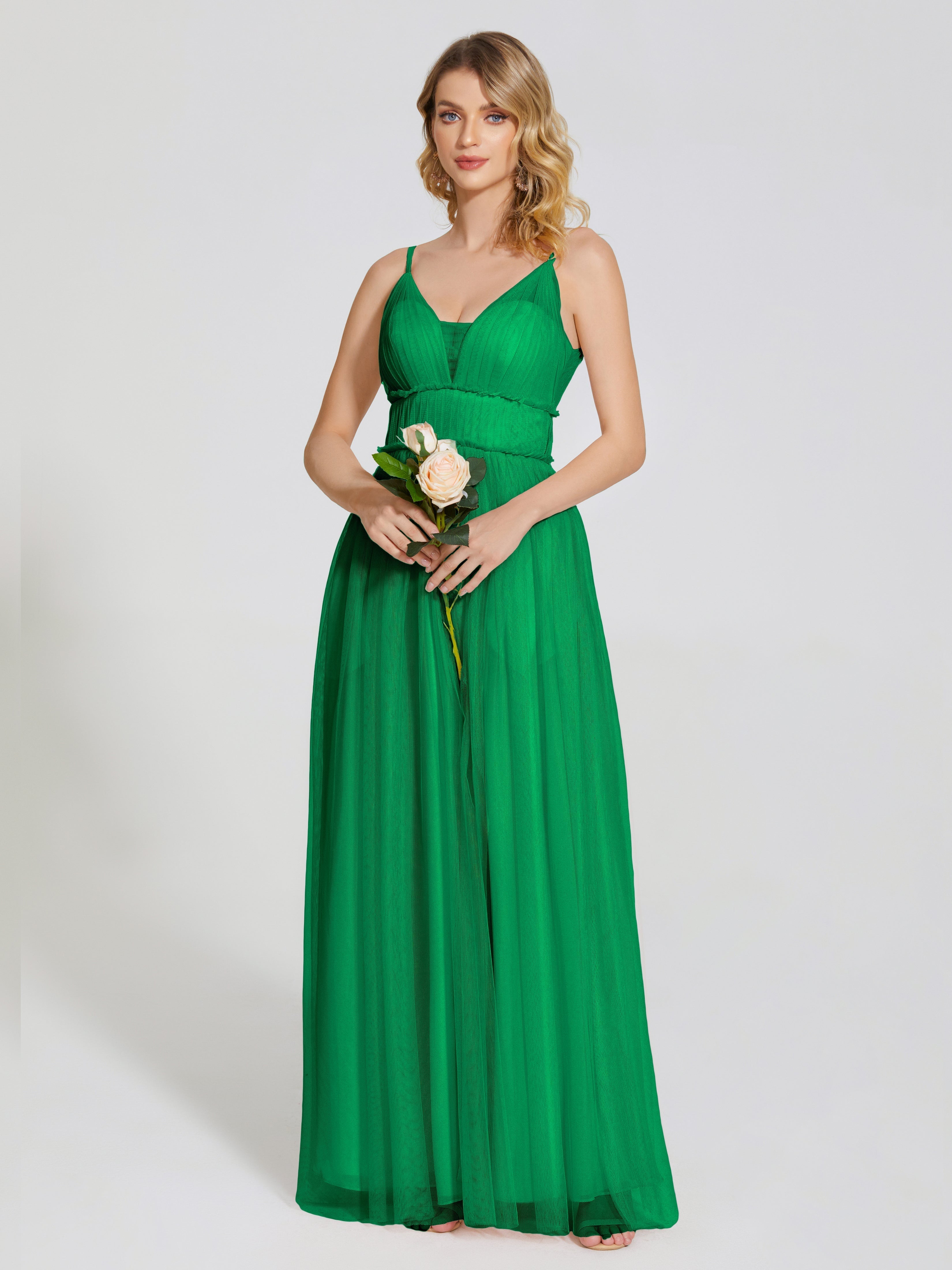 Alayna Spaghetti Straps Tulle Bridesmaid Dress
