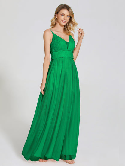 Alayna Spaghetti Straps Tulle Bridesmaid Dress