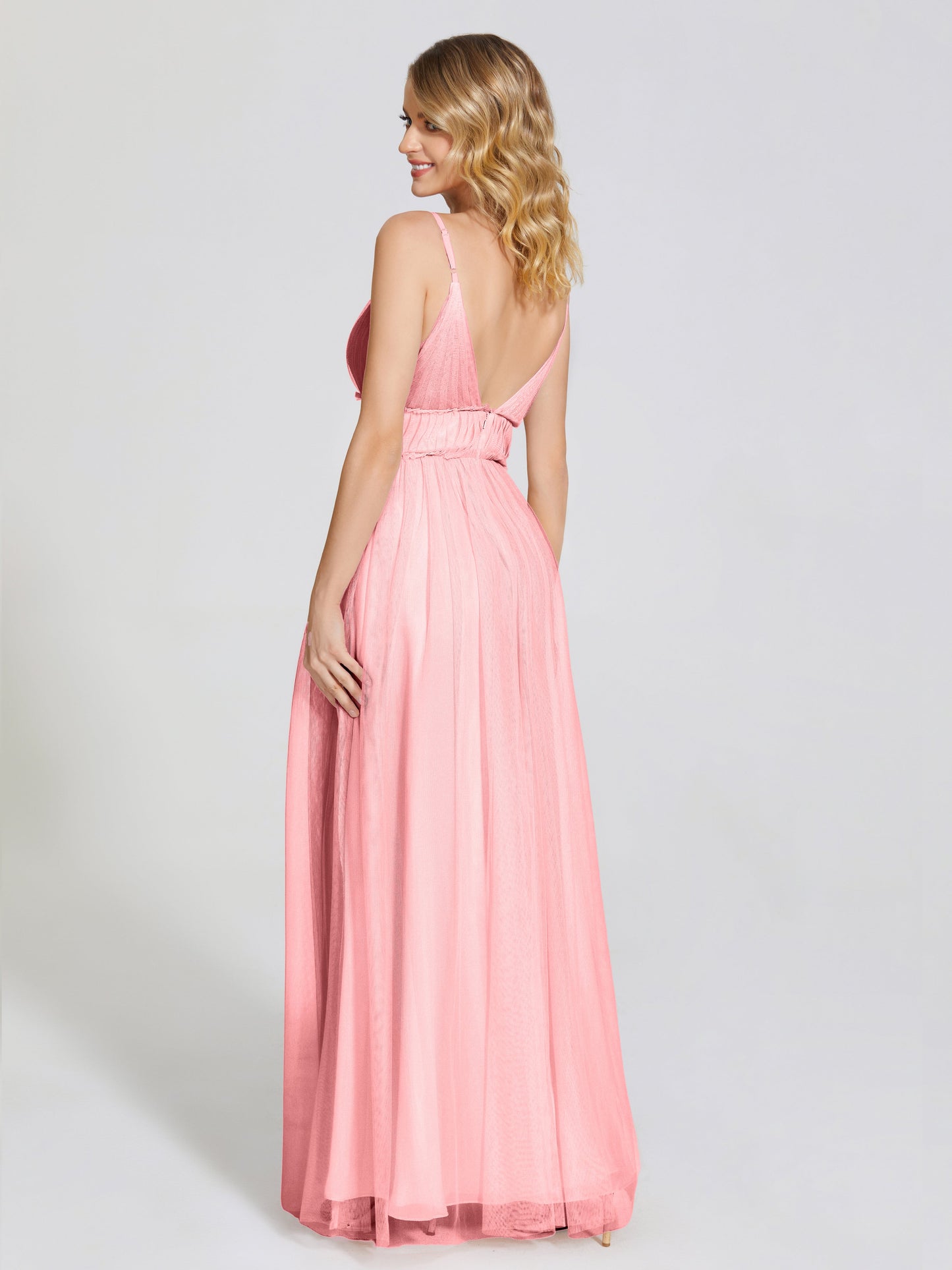 Alayna Spaghetti Straps Tulle Bridesmaid Dress