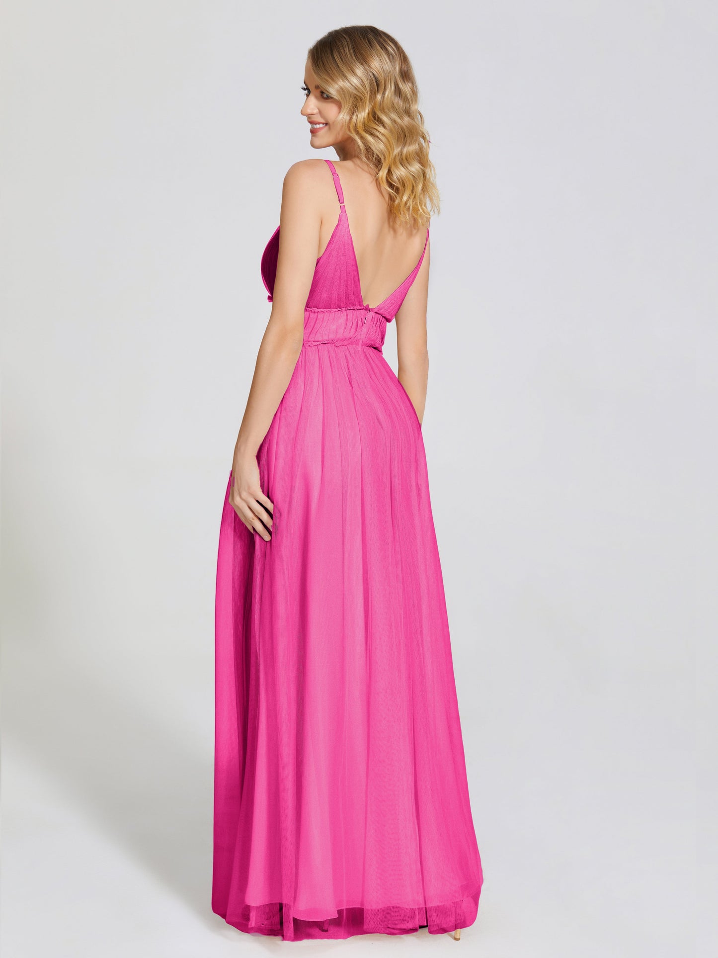 Alayna Spaghetti Straps Tulle Bridesmaid Dress