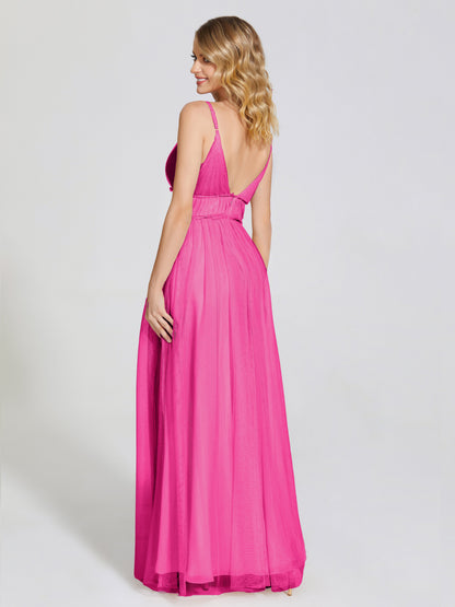 Alayna Spaghetti Straps Tulle Bridesmaid Dress