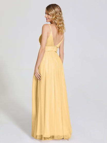 Alayna Spaghetti Straps Tulle Bridesmaid Dress