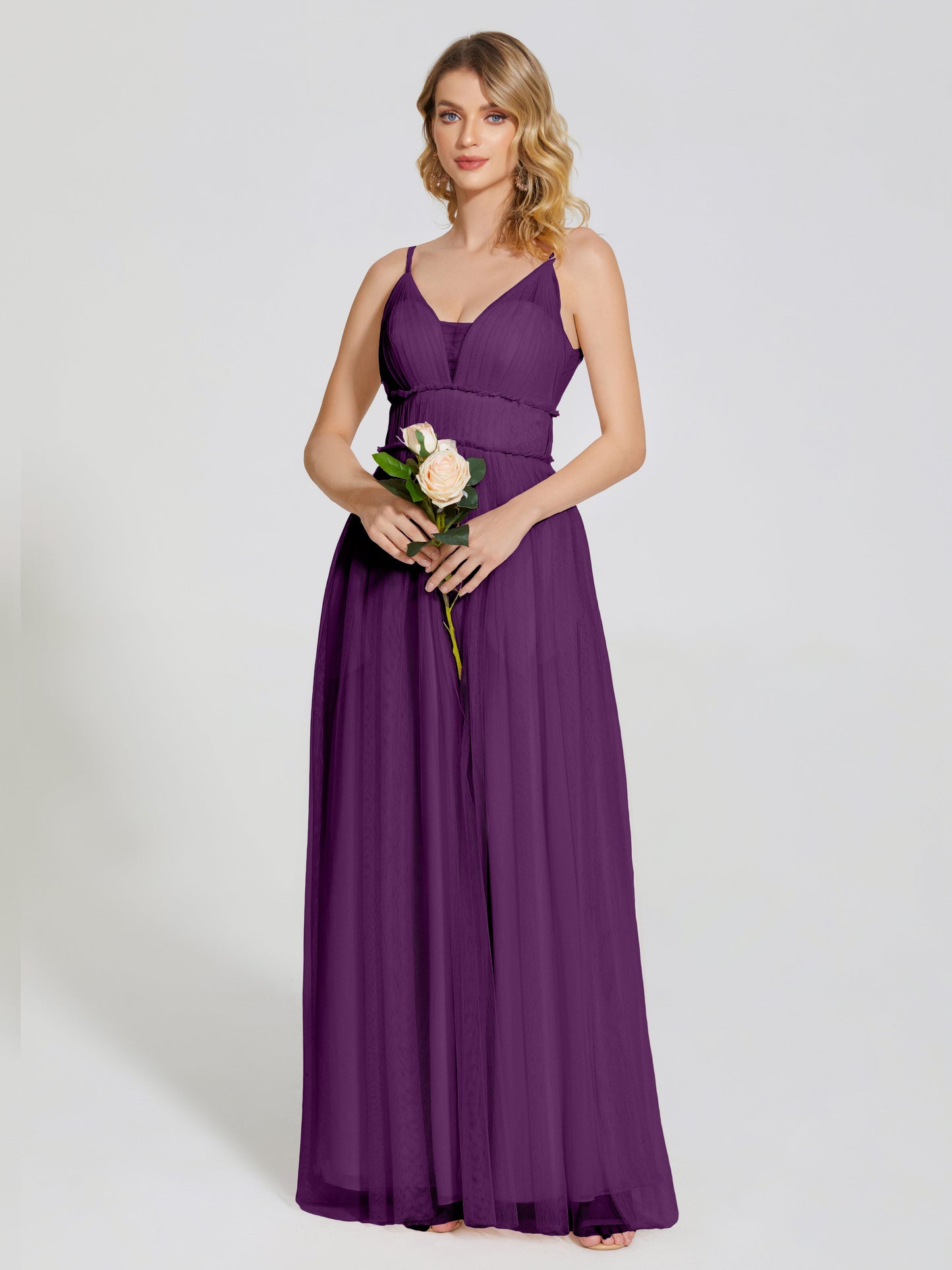 Alayna Spaghetti Straps Tulle Bridesmaid Dress