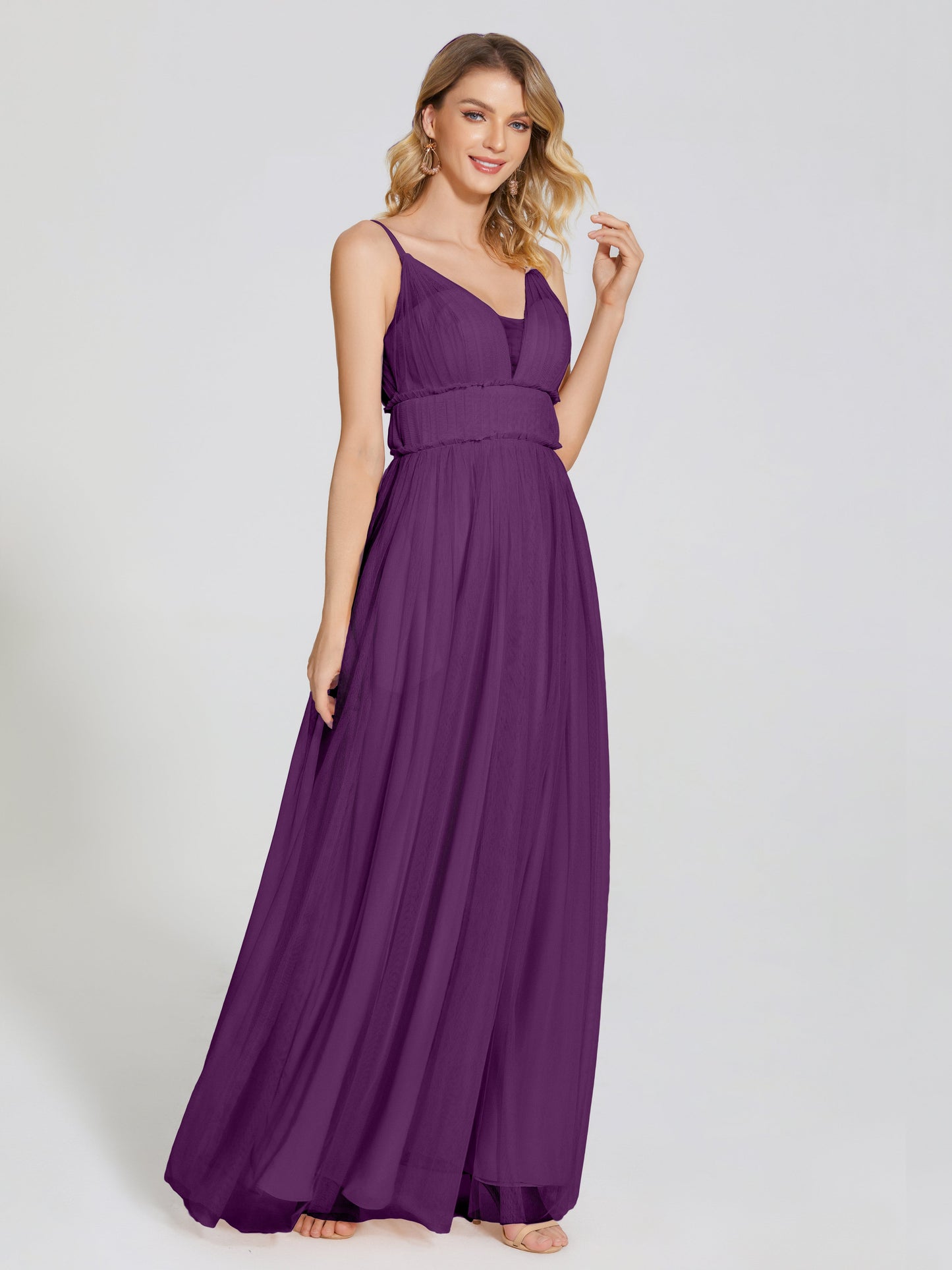 Alayna Spaghetti Straps Tulle Bridesmaid Dress