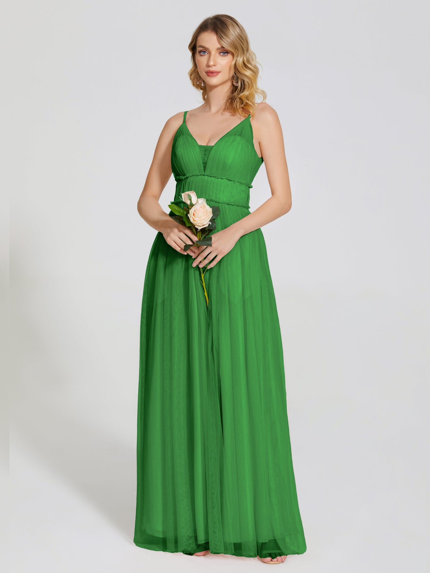Alayna Spaghetti Straps Tulle Bridesmaid Dress