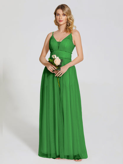 Alayna Spaghetti Straps Tulle Bridesmaid Dress