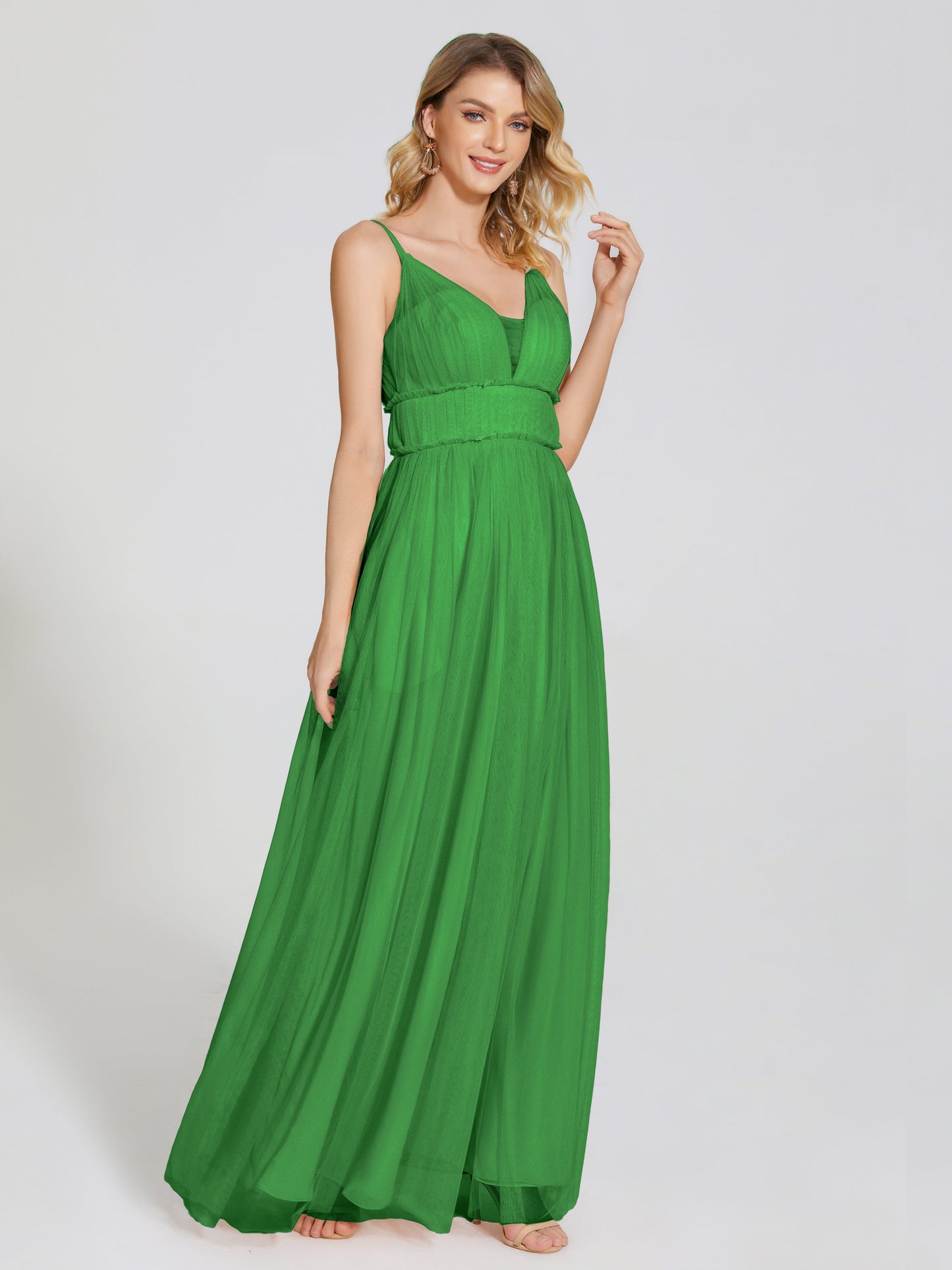 Alayna Spaghetti Straps Tulle Bridesmaid Dress