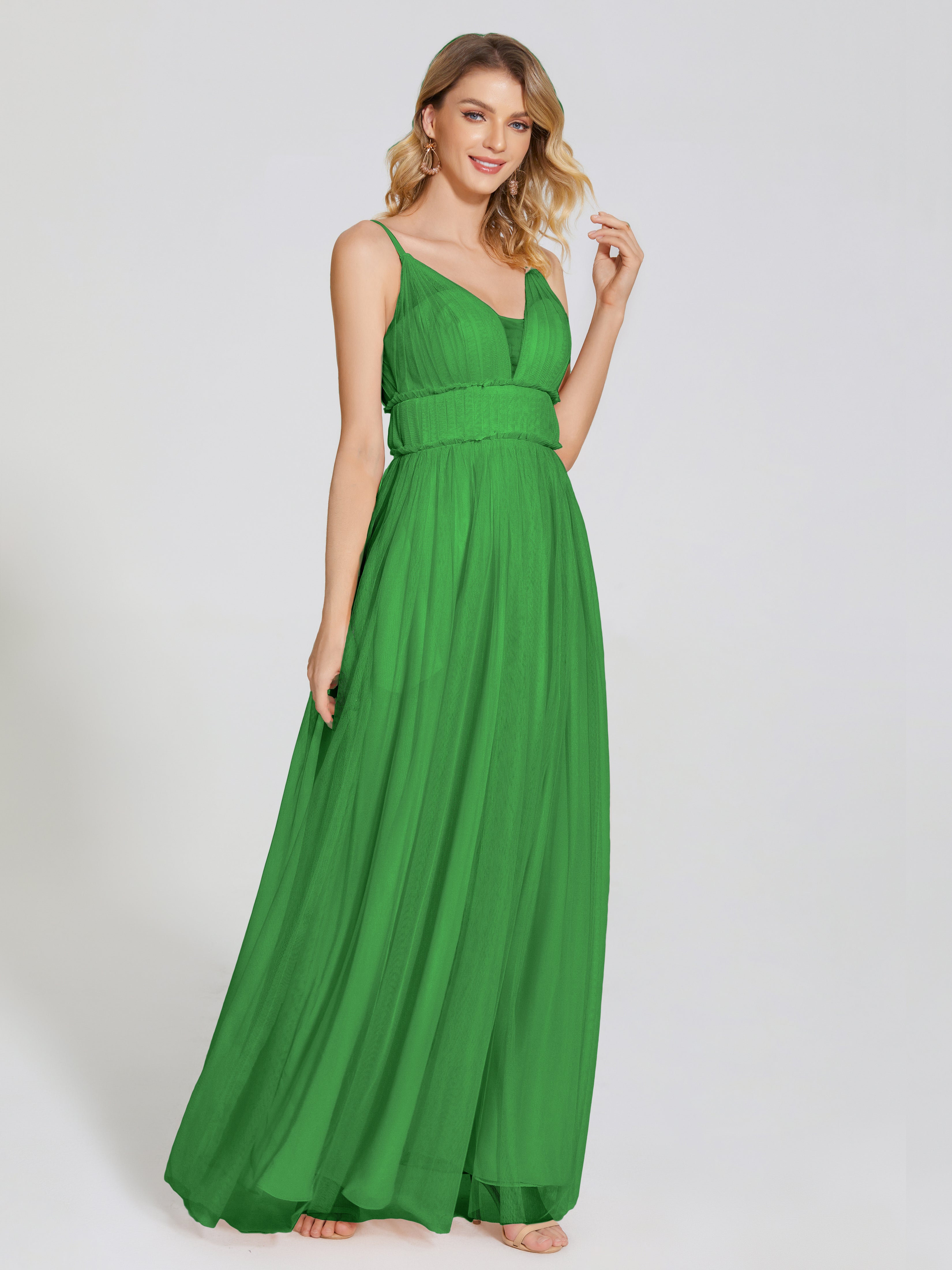 Alayna Spaghetti Straps Tulle Bridesmaid Dress
