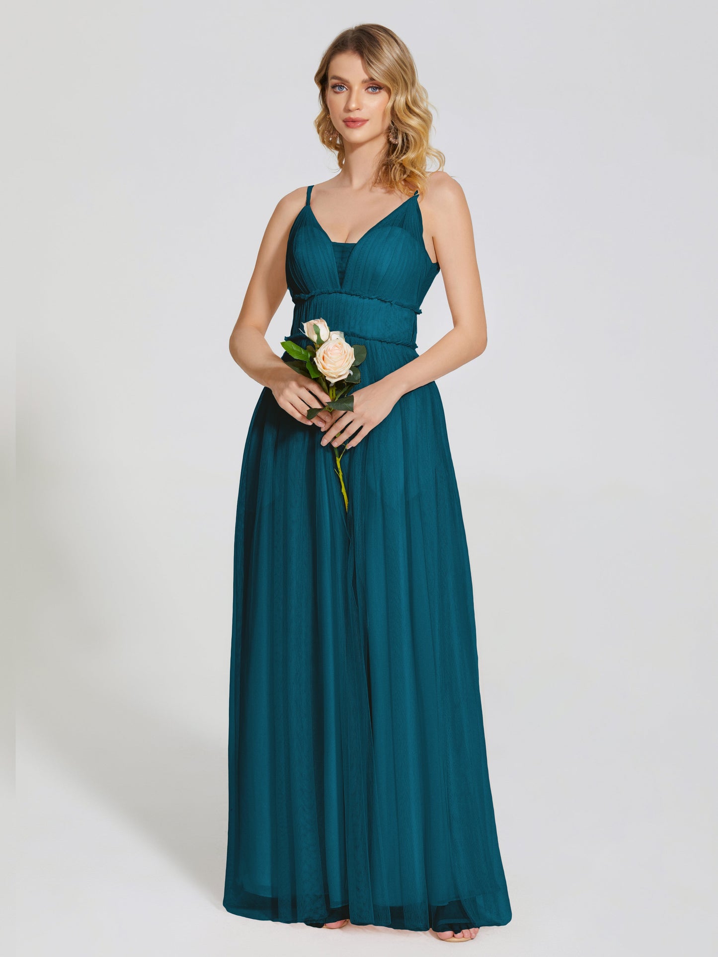 Alayna Spaghetti Straps Tulle Bridesmaid Dress