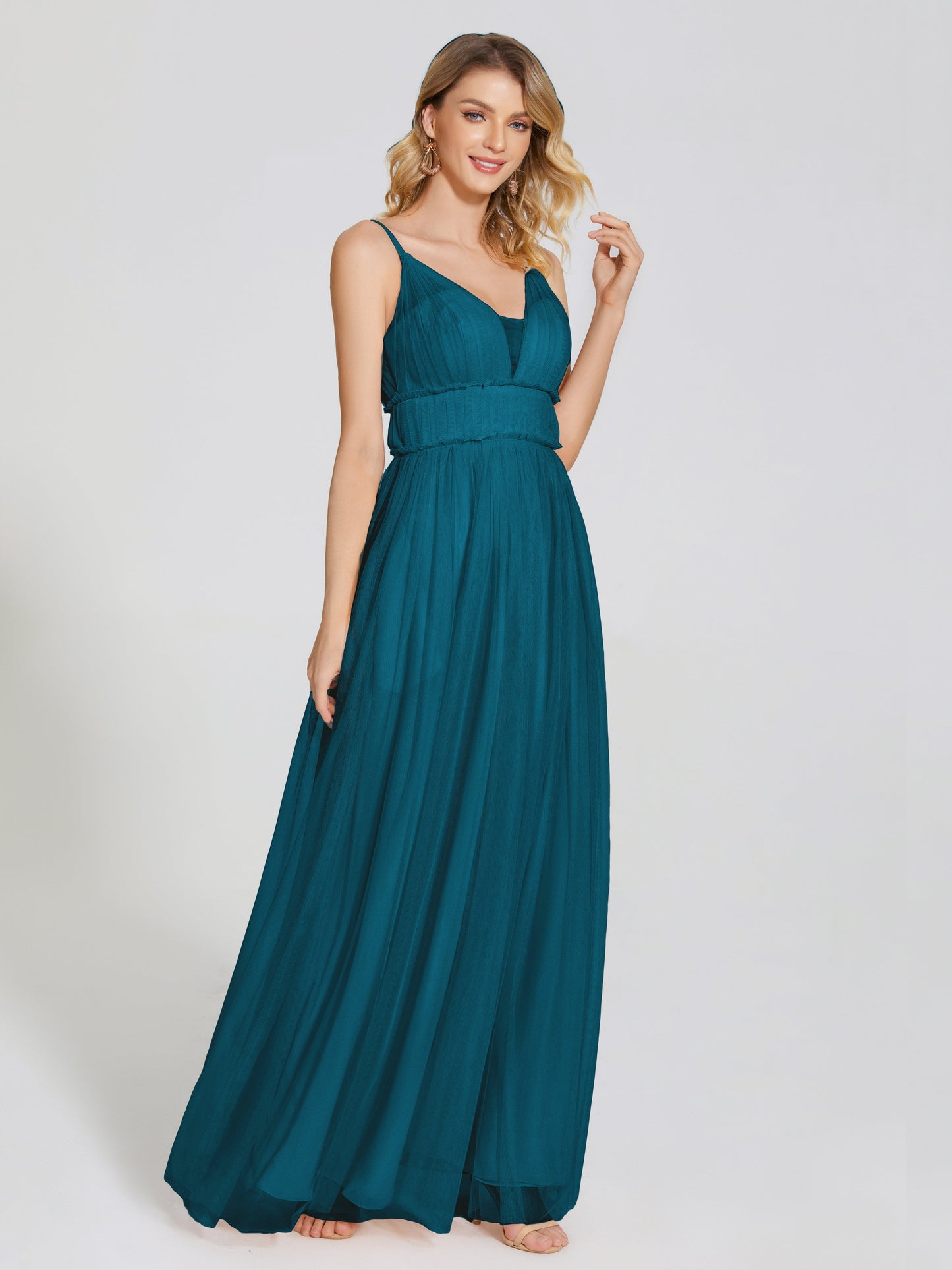 Alayna Spaghetti Straps Tulle Bridesmaid Dress