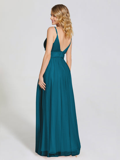 Alayna Spaghetti Straps Tulle Bridesmaid Dress