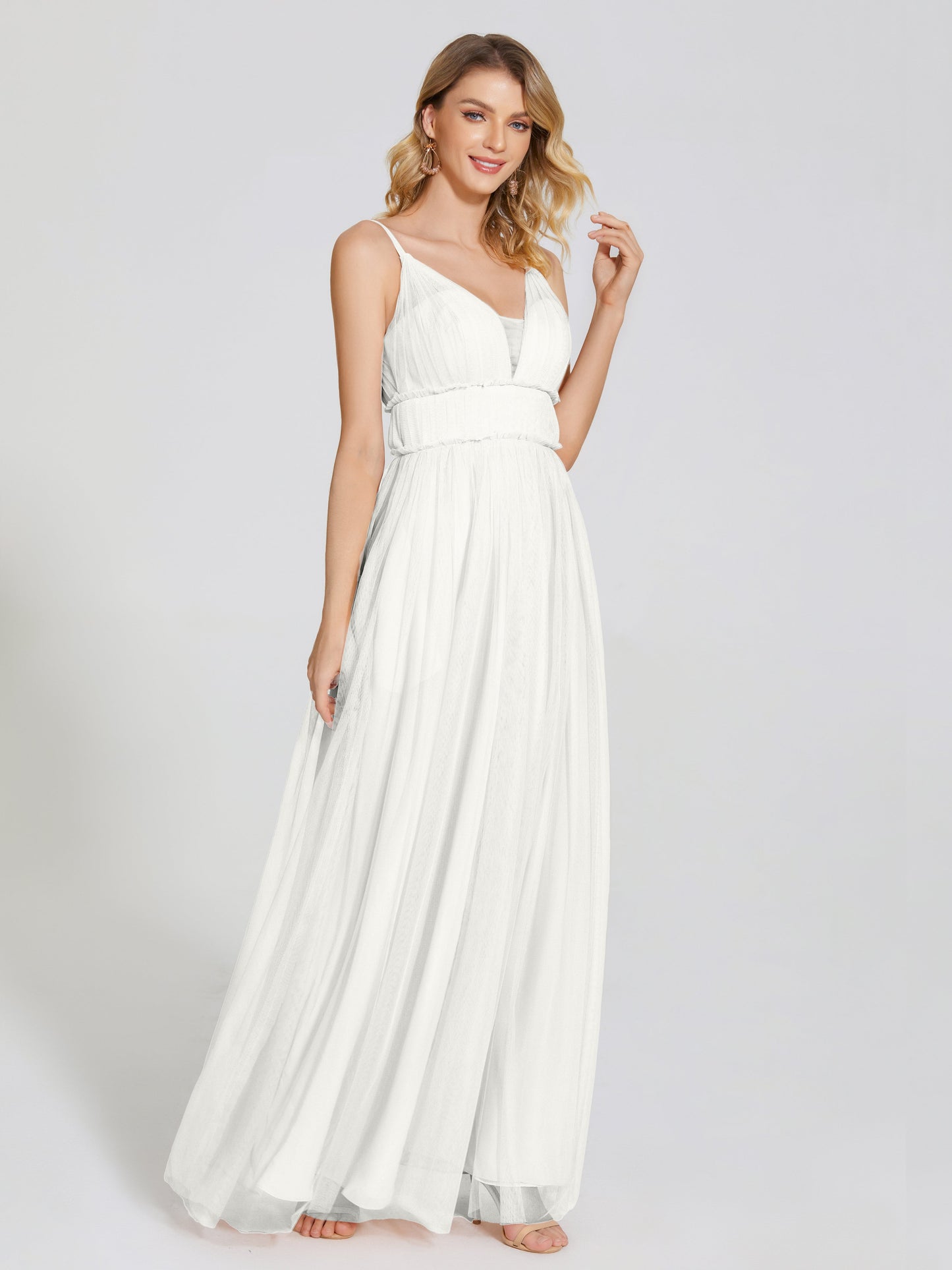 Alayna Spaghetti Straps Tulle Bridesmaid Dress