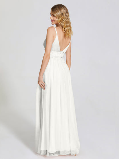Alayna Spaghetti Straps Tulle Bridesmaid Dress