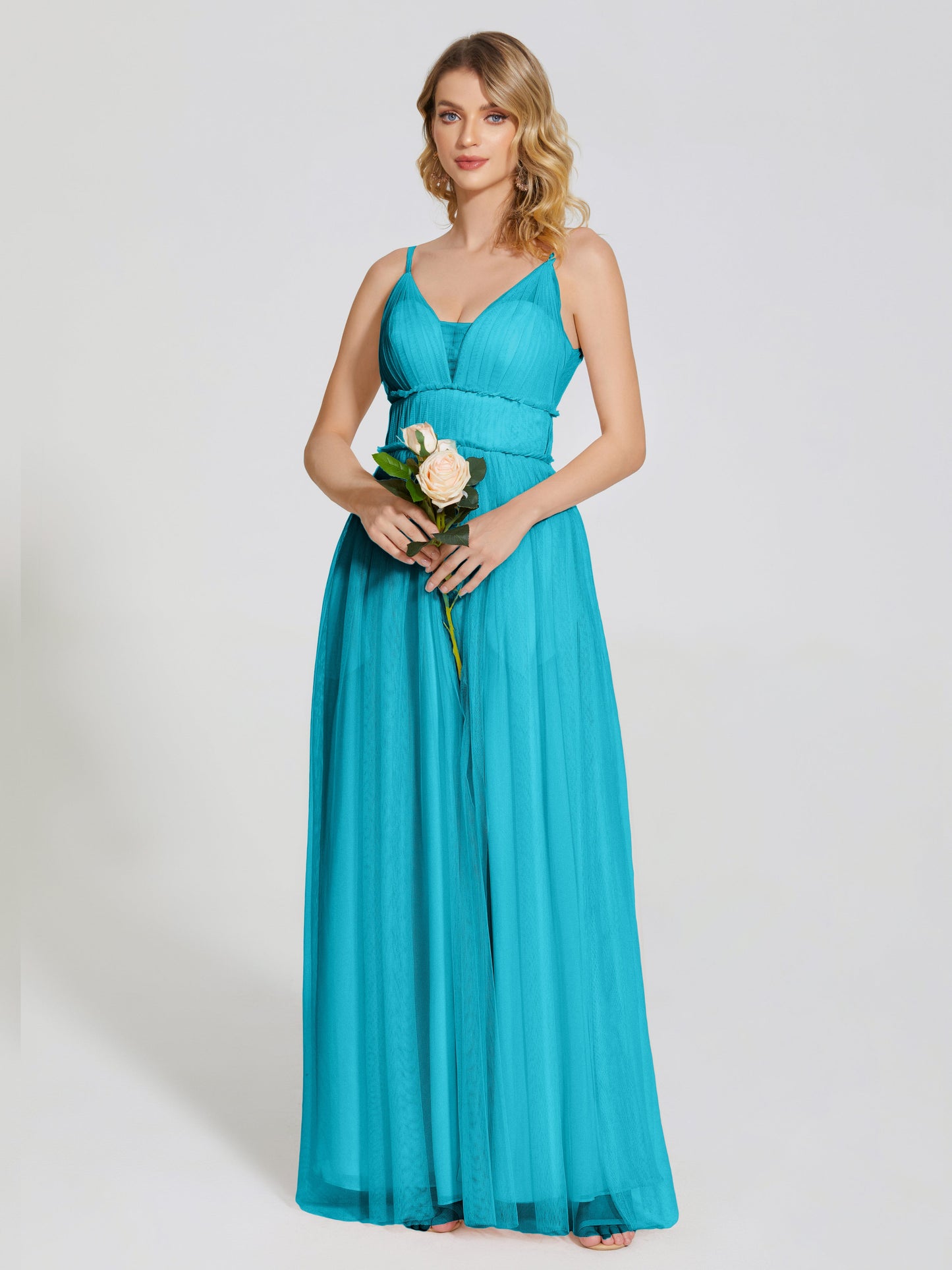 Alayna Spaghetti Straps Tulle Bridesmaid Dress