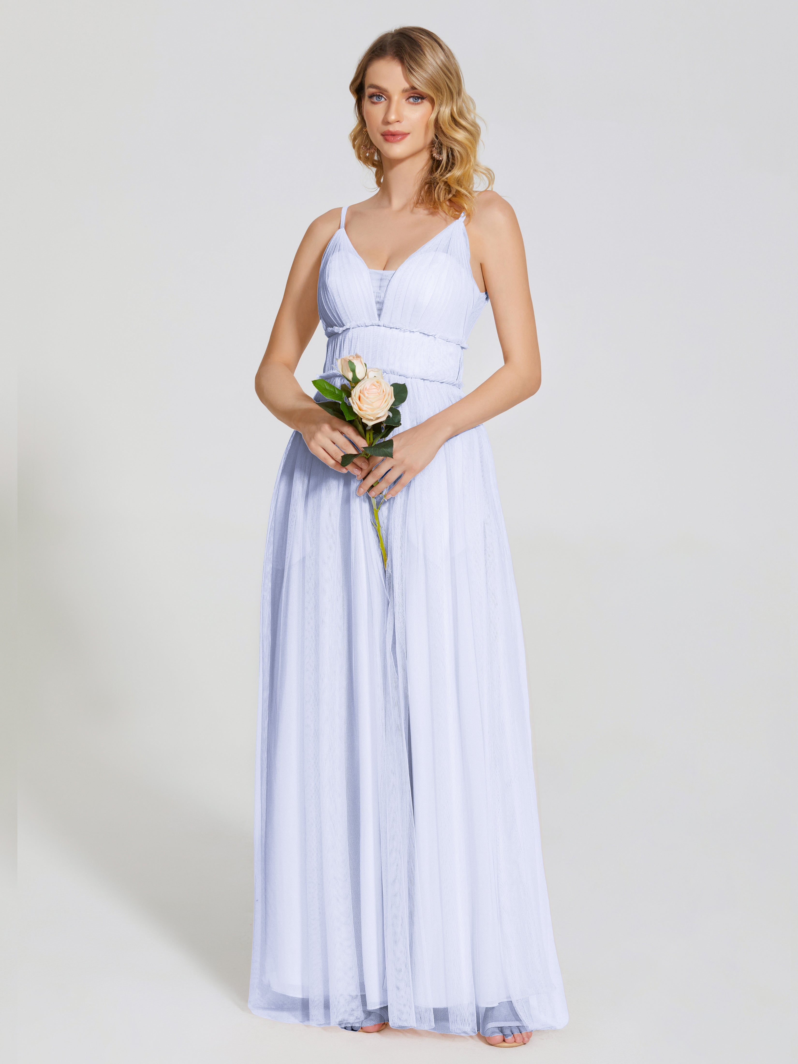 Alayna Spaghetti Straps Tulle Bridesmaid Dress