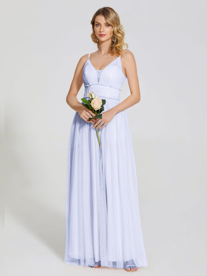 Alayna Spaghetti Straps Tulle Bridesmaid Dress