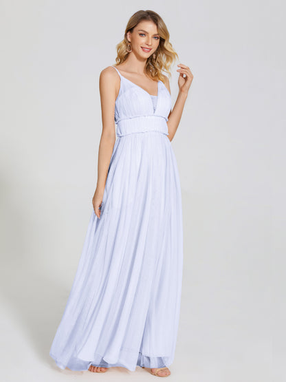 Alayna Spaghetti Straps Tulle Bridesmaid Dress