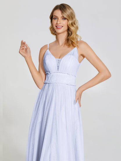 Alayna Spaghetti Straps Tulle Bridesmaid Dress