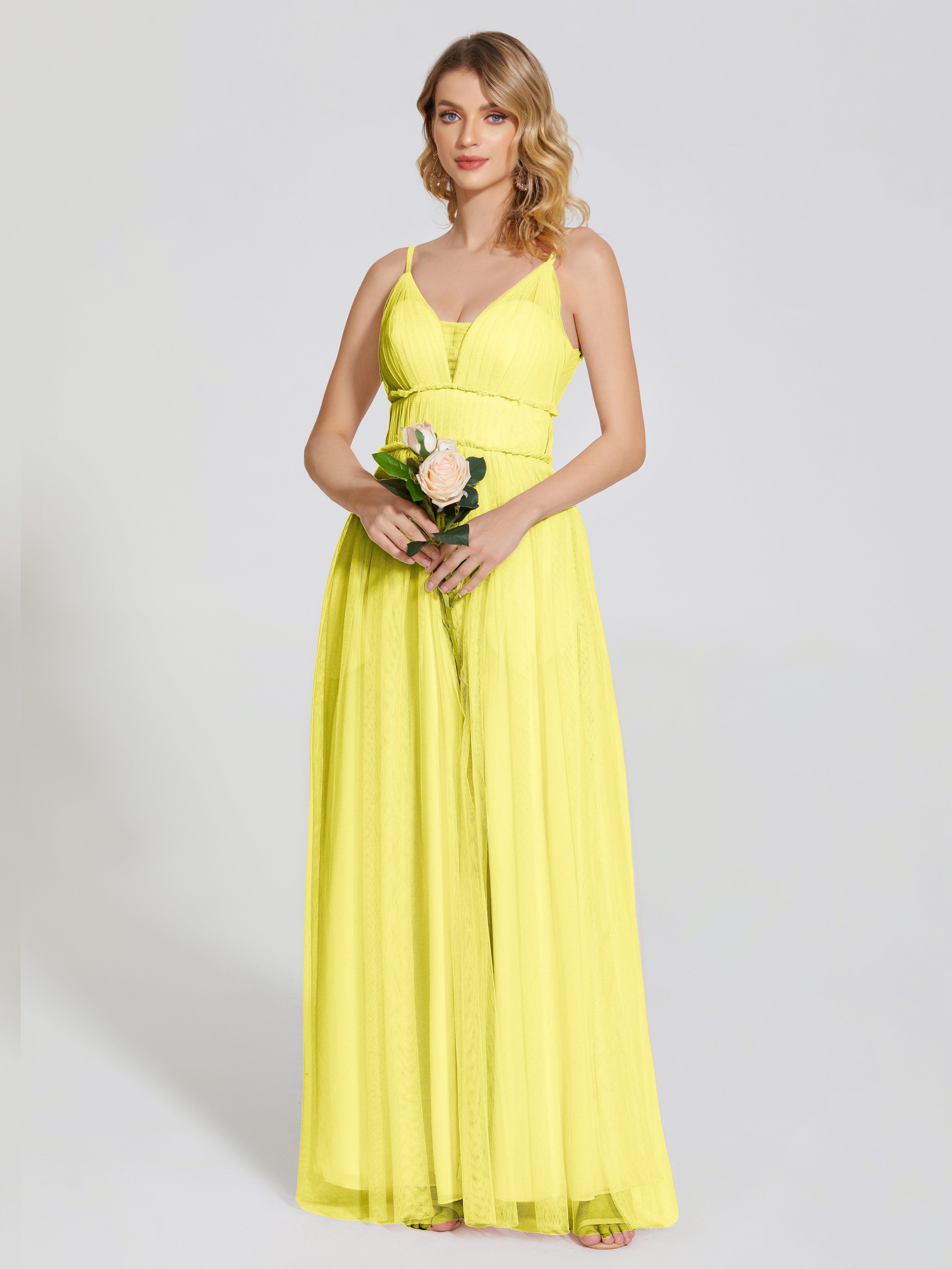Alayna Spaghetti Straps Tulle Bridesmaid Dress