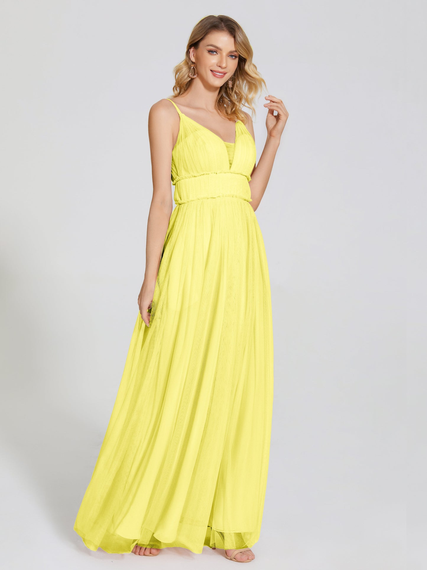 Alayna Spaghetti Straps Tulle Bridesmaid Dress