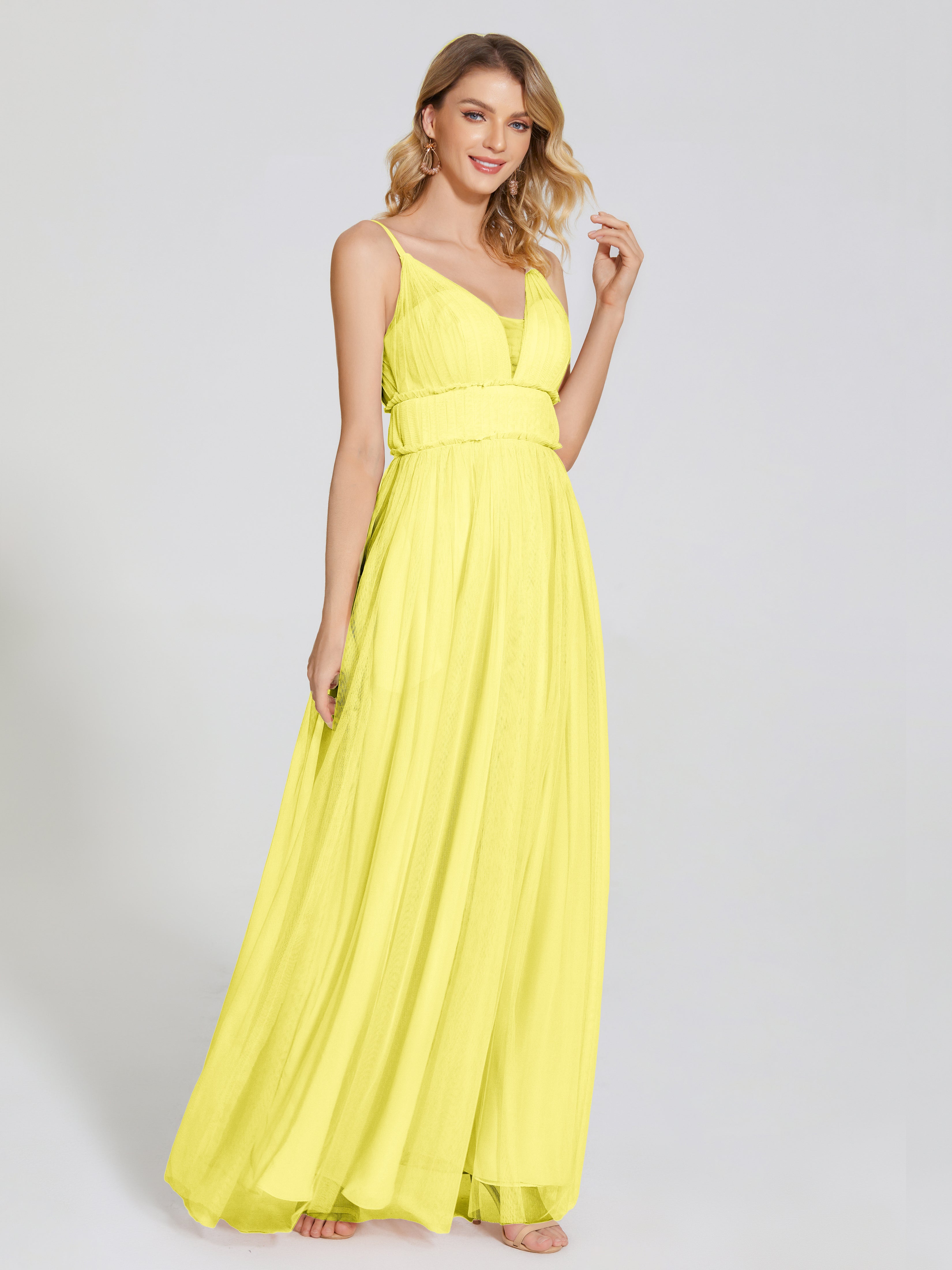 Alayna Spaghetti Straps Tulle Bridesmaid Dress