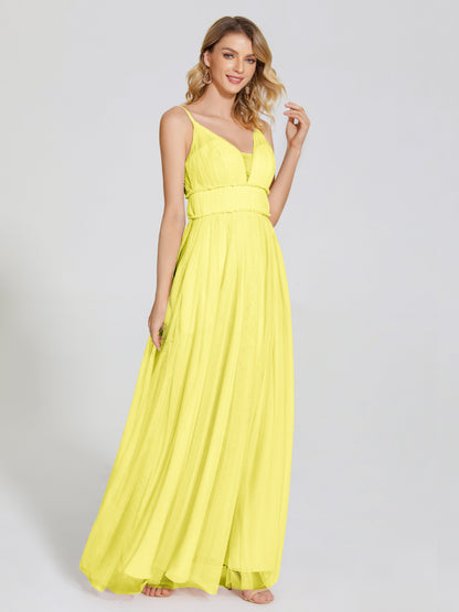 Alayna Spaghetti Straps Tulle Bridesmaid Dress