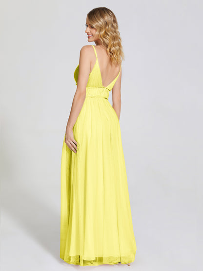 Alayna Spaghetti Straps Tulle Bridesmaid Dress