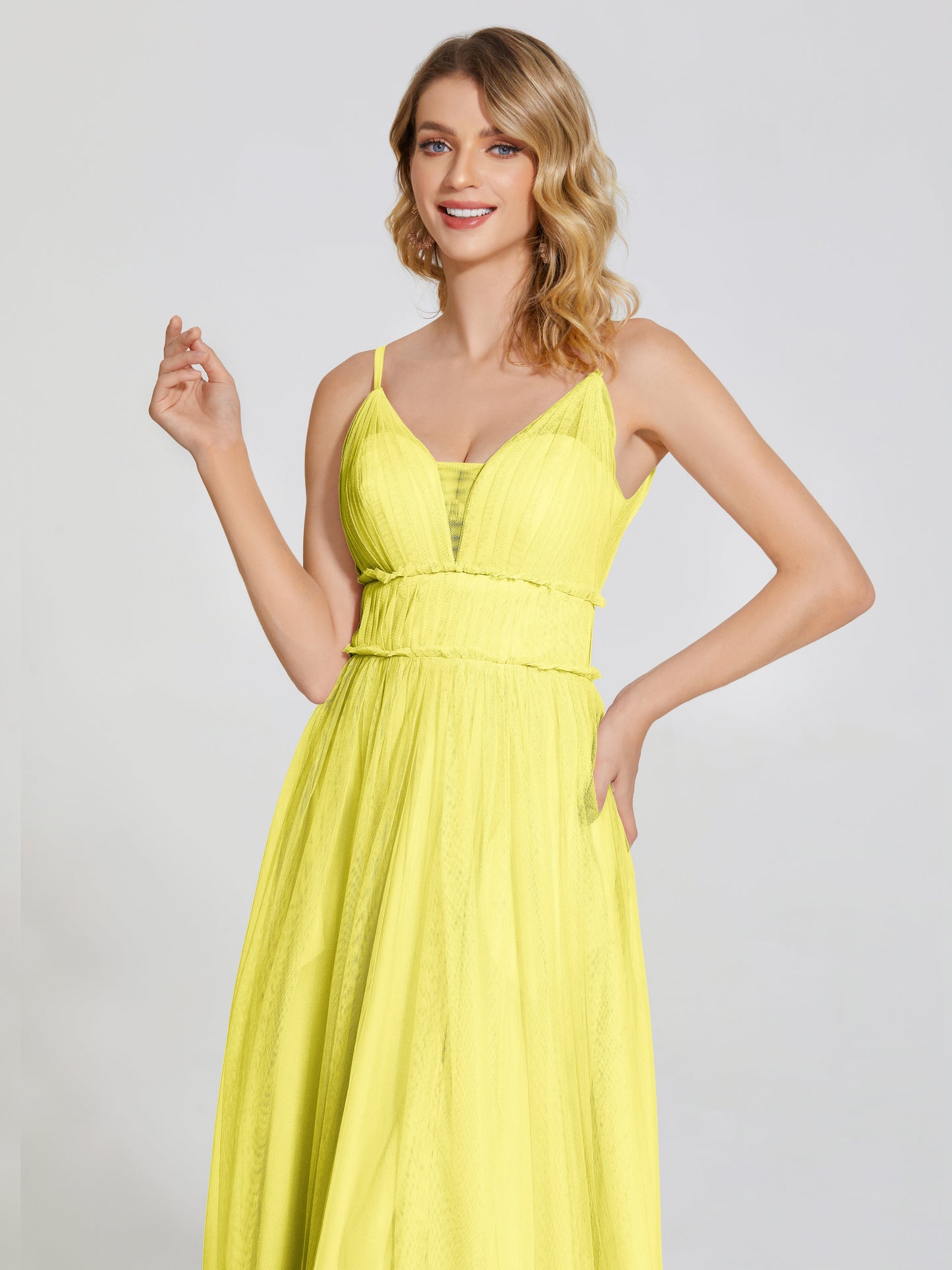 Alayna Spaghetti Straps Tulle Bridesmaid Dress