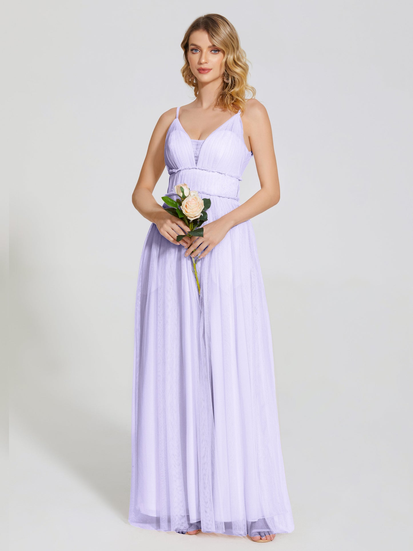 Alayna Spaghetti Straps Tulle Bridesmaid Dress