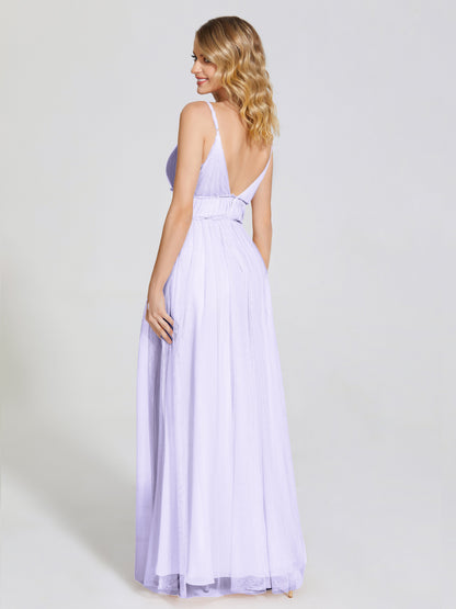 Alayna Spaghetti Straps Tulle Bridesmaid Dress