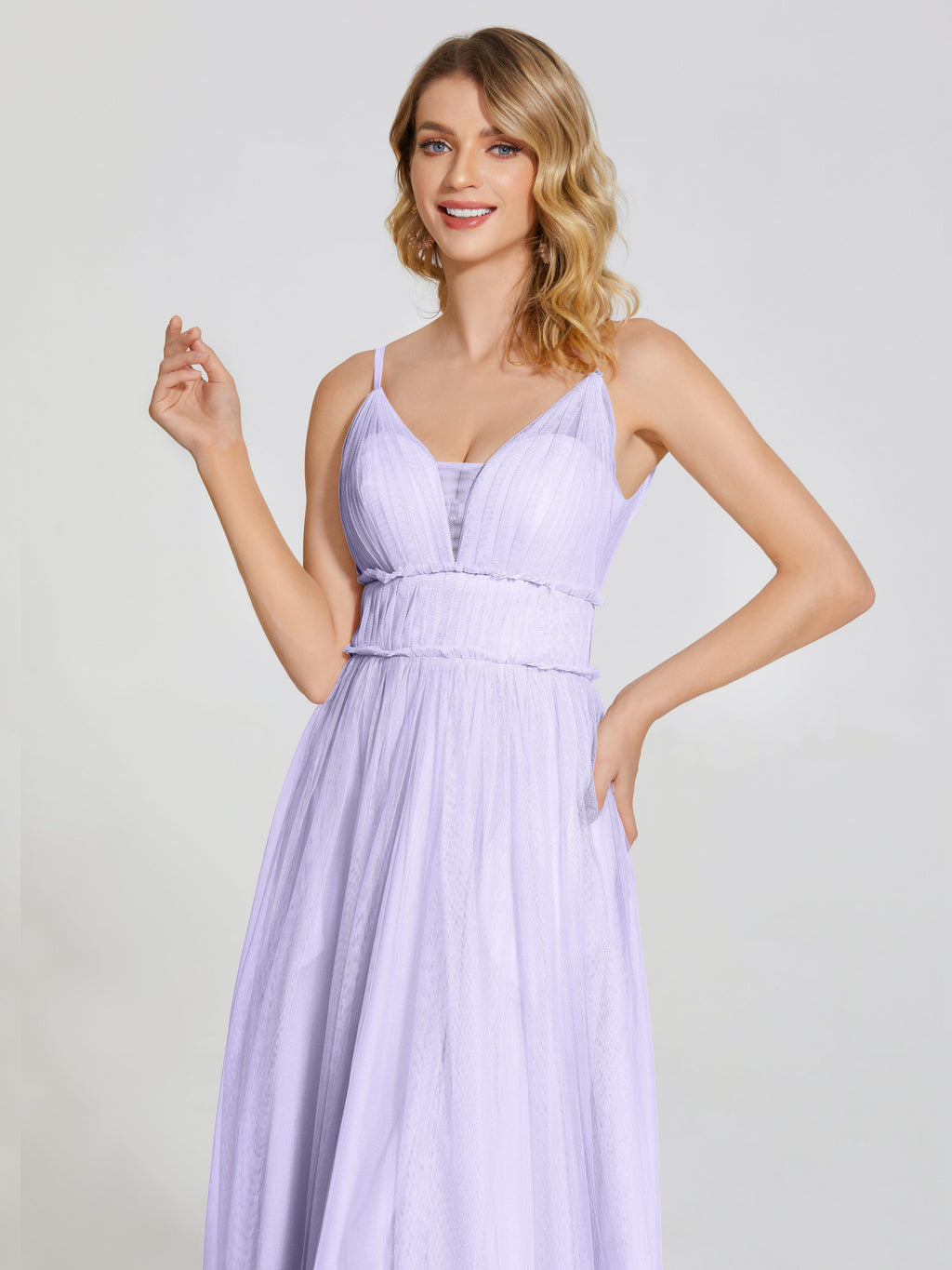 Alayna Spaghetti Straps Tulle Bridesmaid Dress