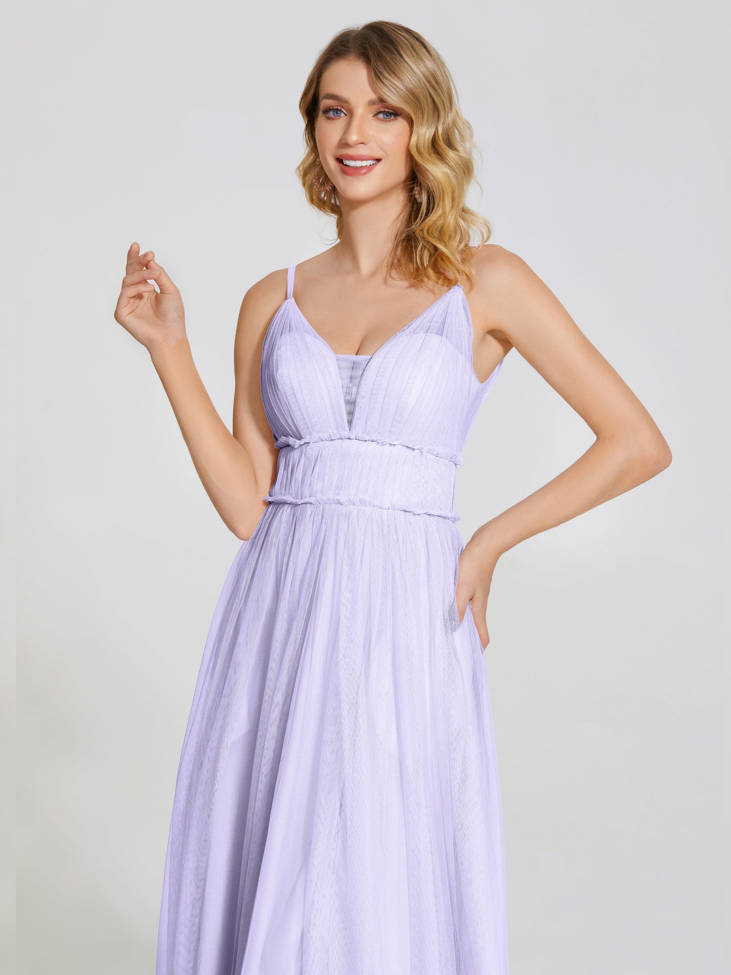 Alayna Spaghetti Straps Tulle Bridesmaid Dress