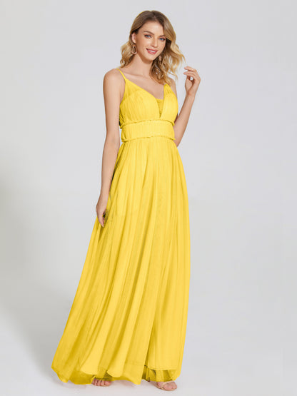Alayna Spaghetti Straps Tulle Bridesmaid Dress