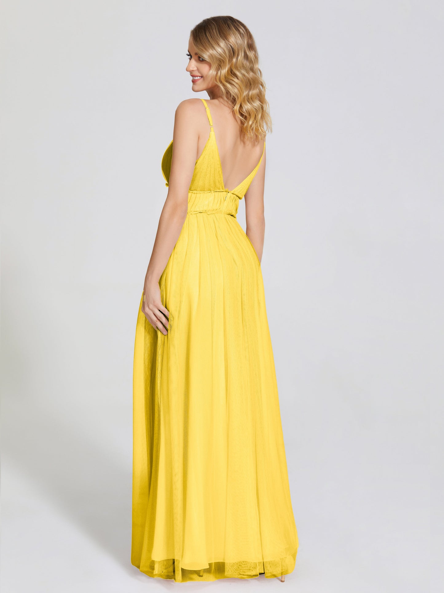 Alayna Spaghetti Straps Tulle Bridesmaid Dress