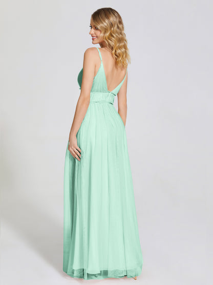 Alayna Spaghetti Straps Tulle Bridesmaid Dress