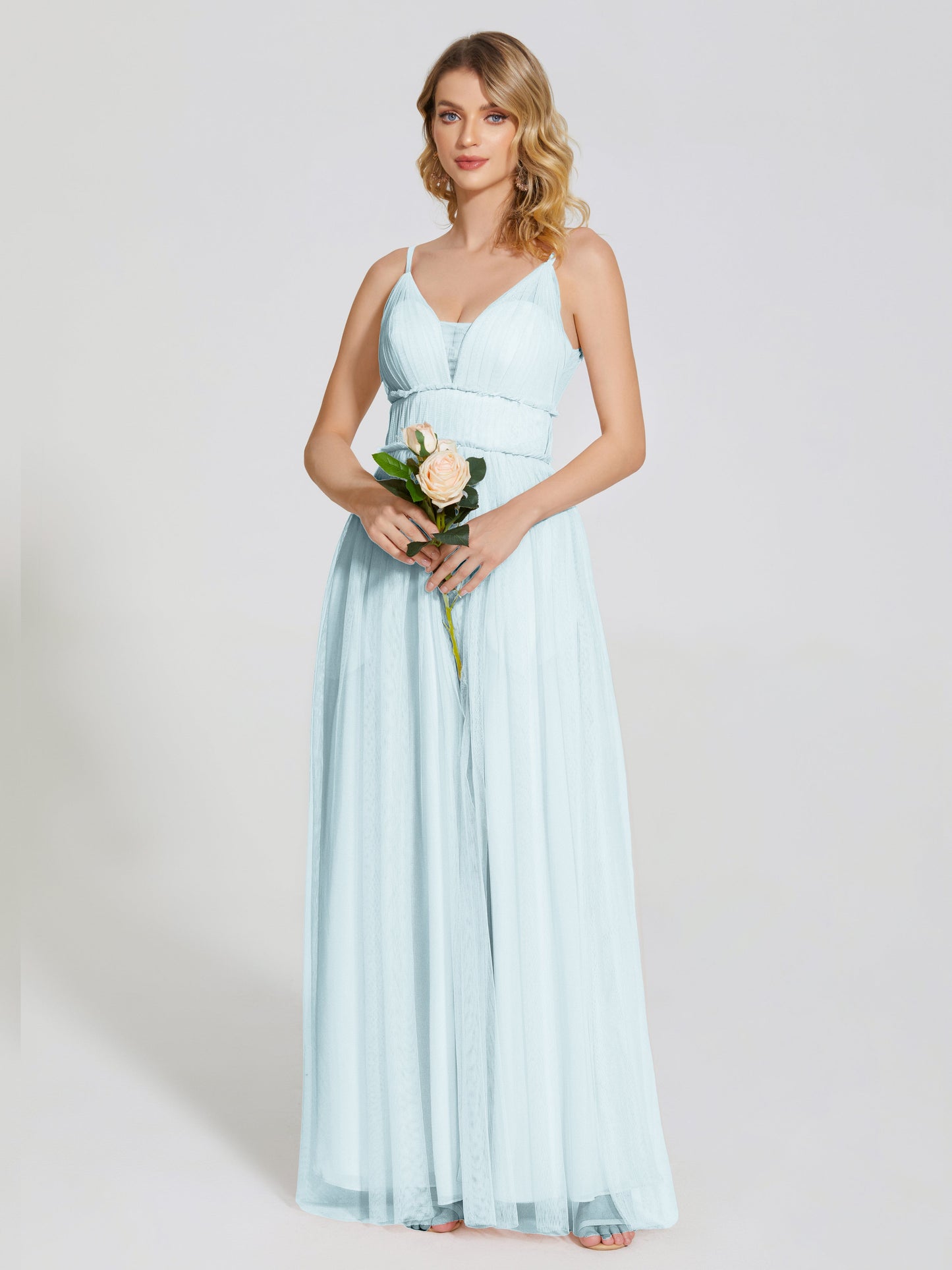 Alayna Spaghetti Straps Tulle Bridesmaid Dress