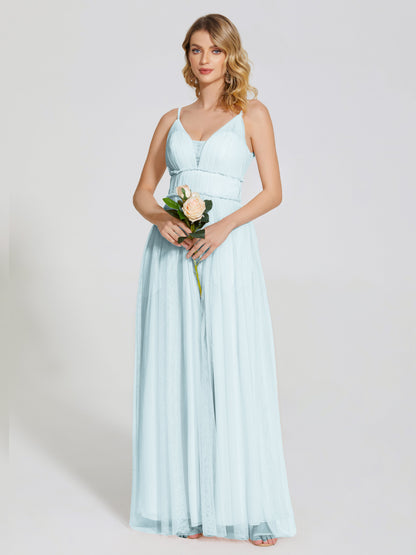 Alayna Spaghetti Straps Tulle Bridesmaid Dress